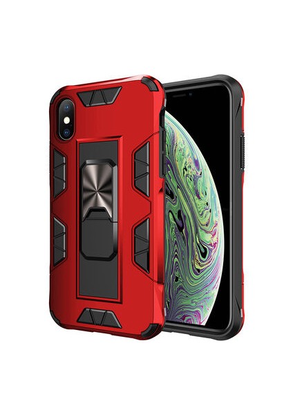 iPhone Xs Max Stantlı ve Tam Koruma Sağlayan Şık Volve Premium Sert Silikon Kılıf