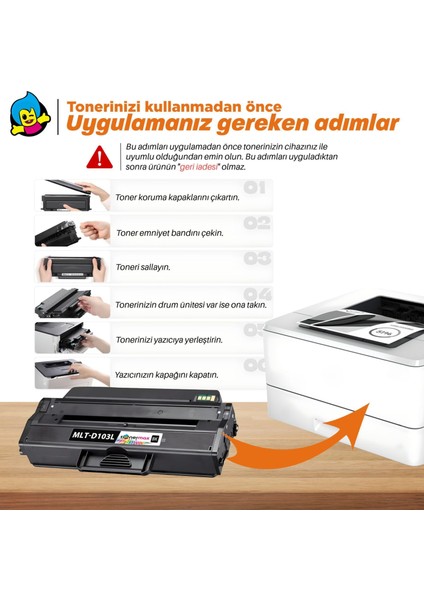 Samsung MLT-D103L Muadil Toner 10'lu Paket / ML2950 / ML2955 / SCX-4726 / SCX-4729 / ML2951