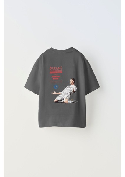 Bring Your Game Yazılı Futbol Tasarım Baskılı Füme Çocuk T-Shirt