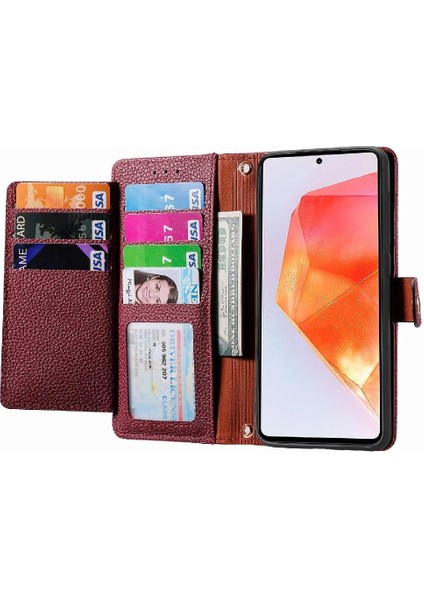 Samsung Galaxy C55 5g Için Flip Case Cüzdan Aşk Deri Kılıf Fermuar (Yurt Dışından)