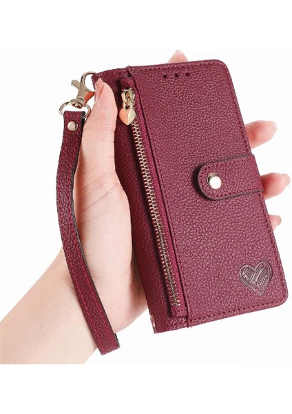 Samsung Galaxy C55 5g Için Flip Case Cüzdan Aşk Deri Kılıf Fermuar (Yurt Dışından)