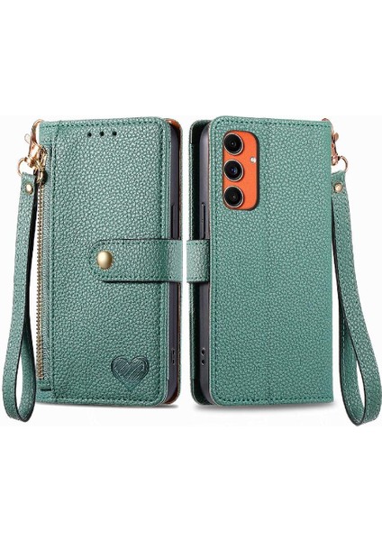 Samsung Galaxy C55 5g Için Flip Case Cüzdan Aşk Deri Kılıf Fermuar (Yurt Dışından)