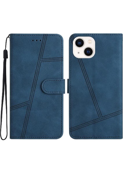 IPhone 13 Için Flip Case Mini Bilek Kayışı Tam Koruma Cüzdan Pu Deri (Yurt Dışından)
