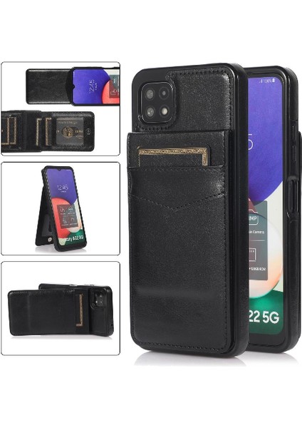 Samsung Galaxy A22 5g Kılıf Cüzdan Kart Tutucu Manyetik ile Uyumlu (Yurt Dışından)