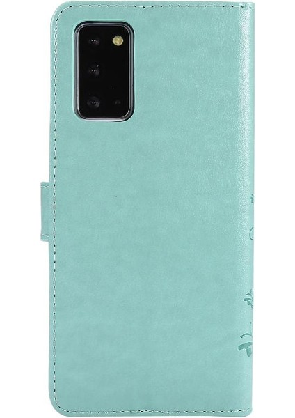 Samsung Galaxy Not 20 Için Pu Deri Bilek Kayışı Kickstand Kart Durumda (Yurt Dışından)