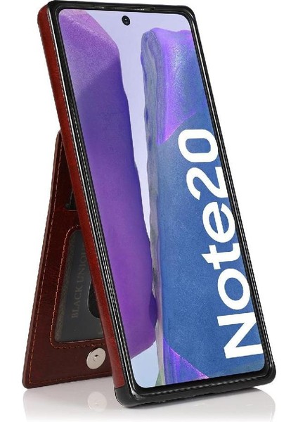 Samsung Galaxy Note 20 Premium Deri Manyetik Toka ile Uyumlu (Yurt Dışından)