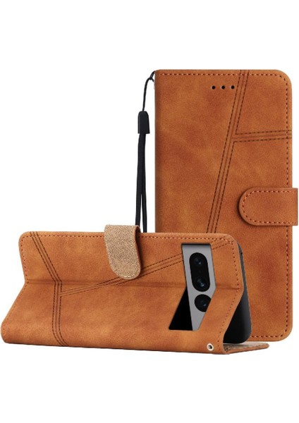 Google Piksel 7 Pro Için Flip Case Tam Koruma Cüzdan Pu Deri Kart (Yurt Dışından)