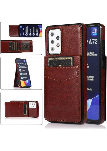 Kredi Manyetik Toka Kickstand ile Samsung Galaxy A72 5g ile Uyumlu (Yurt Dışından)