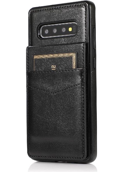Samsung Galaxy S10 Artı Premium Deri Kart Tutucu Kılıf ile Uyumlu (Yurt Dışından)