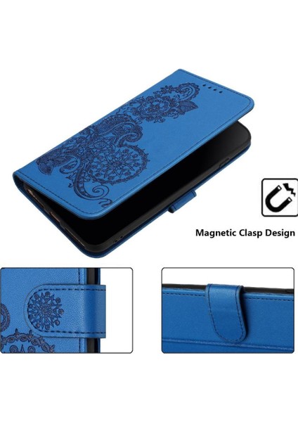 Realme C33 Flip Folio Kitap Pu Deri Manyetik Kapatma ile Flip Case (Yurt Dışından)