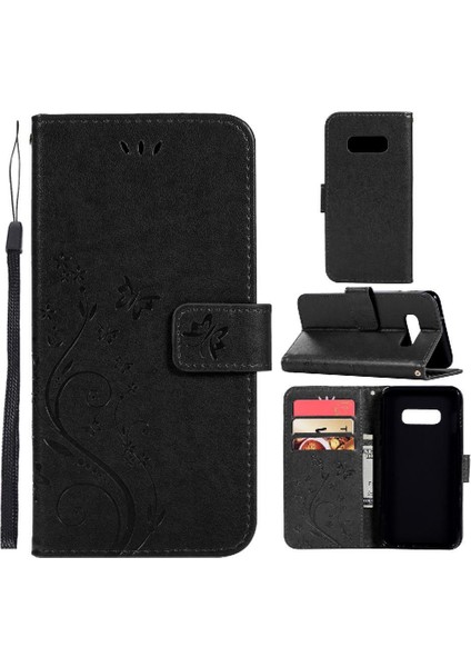 Samsung Galaxy S10E Bilek Kayışı Kart Tutucu Kickstand Pu Için Filp Durumda (Yurt Dışından)