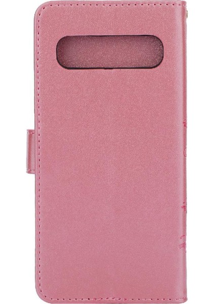 Samsung Galaxy S10 Artı Kickstand Bilek Kayışı Kart Tutucu Pu Için Filp Durumda (Yurt Dışından)