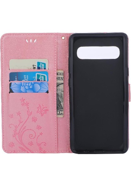 Samsung Galaxy S10 Artı Kickstand Bilek Kayışı Kart Tutucu Pu Için Filp Durumda (Yurt Dışından)
