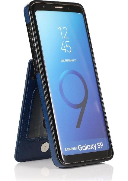Kredi Manyetik Toka Kickstand ile Samsung Galaxy S9 ile Uyumlu (Yurt Dışından)