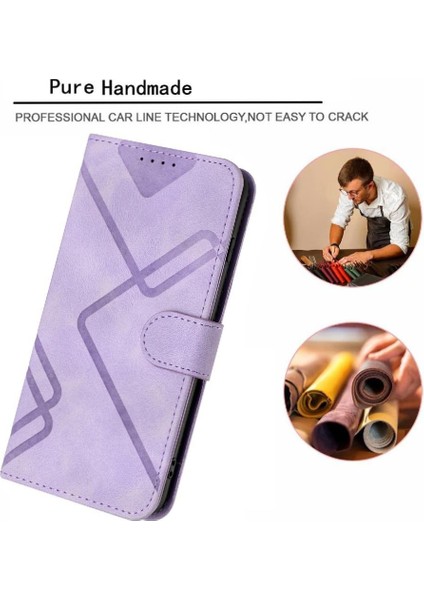 Kart Yuvası Standı ile IPhone 16 Pro Pu Deri Manyetik Kapak Için Flip Case (Yurt Dışından)