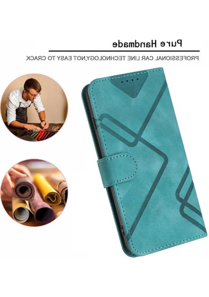 Kart Yuvası Standı ile IPhone 16 Pro Pu Deri Manyetik Kapak Için Flip Case (Yurt Dışından)