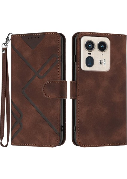 Motorola Moto X50 Ultra Manyetik Kapak Için Flip Case Kart Yuvası Standı ile (Yurt Dışından)