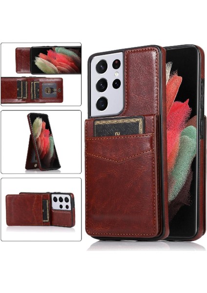 Samsung Galaxy S21 Ultra Premium Deri Manyetik Toka ile Uyumlu (Yurt Dışından)