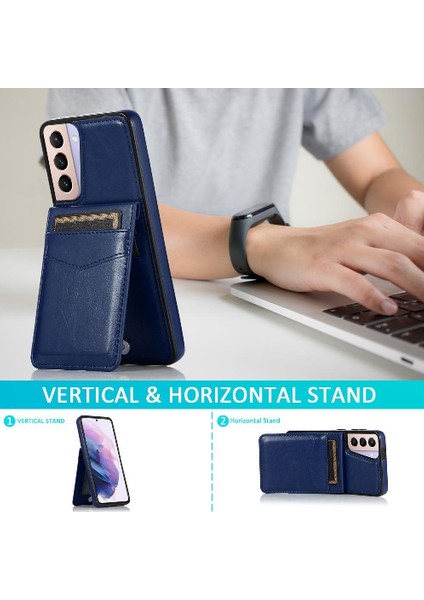 Samsung Galaxy S21 Fe Kart Tutucu Manyetik Toka Kickstand ile Uyumlu (Yurt Dışından)