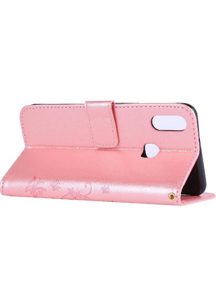 Samsung Galaxy A10S Kickstand Manyetik Kapatma Pu Deri Için Filp Durumda (Yurt Dışından)