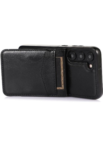 Samsung Galaxy S24 Premium Deri Kart Tutucu Manyetik ile Uyumlu (Yurt Dışından)