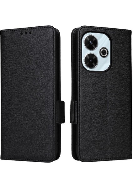 Xıaomı Poco M6 4g Manyetik Yan Toka Cüzdan Pu Deri Için Flip Case (Yurt Dışından)