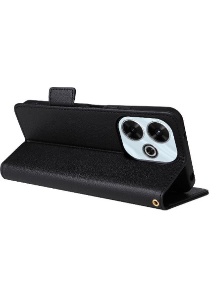 Xıaomı Poco M6 4g Manyetik Yan Toka Cüzdan Pu Deri Için Flip Case (Yurt Dışından)
