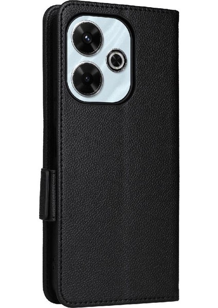 Xıaomı Poco M6 4g Manyetik Yan Toka Cüzdan Pu Deri Için Flip Case (Yurt Dışından)