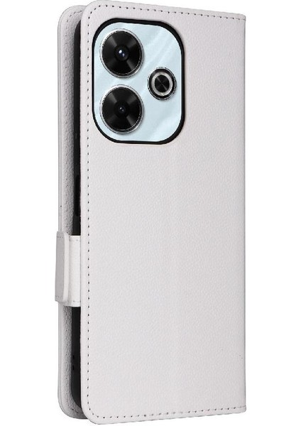 Xıaomı Poco M6 4g Manyetik Yan Toka Cüzdan Pu Deri Için Flip Case (Yurt Dışından)