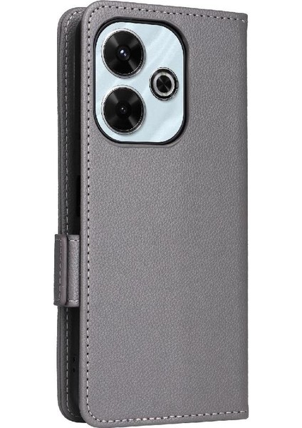 Xıaomı Poco M6 4g Manyetik Yan Toka Cüzdan Pu Deri Için Flip Case (Yurt Dışından)