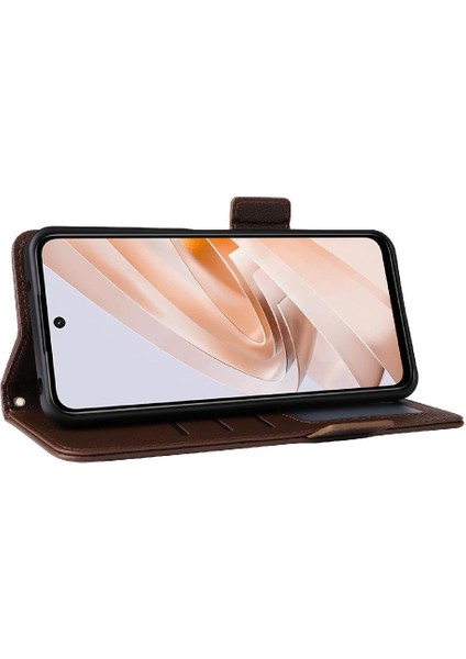 Xıaomı Poco M6 4g Manyetik Yan Toka Cüzdan Pu Deri Için Flip Case (Yurt Dışından)