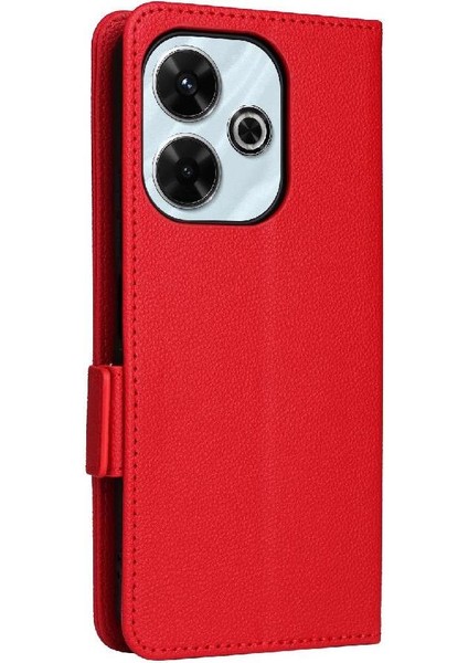 Xıaomı Poco M6 4g Manyetik Yan Toka Cüzdan Pu Deri Için Flip Case (Yurt Dışından)