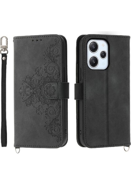 Xiaomi Redmi Için Flip Case 12 4g Bileklik Kabartmalı Darbeye Çoklu (Yurt Dışından)