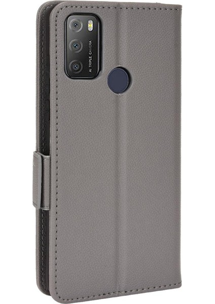 Alcatel 3l 2021 Pu Deri Kart Yuvaları Tutucu Manyetik Yan Toka Için Kılıf (Yurt Dışından) fiyatları