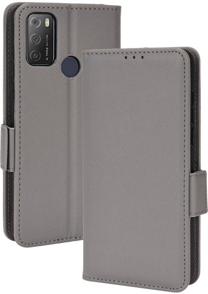 Alcatel 3l 2021 Pu Deri Kart Yuvaları Tutucu Manyetik Yan Toka Için Kılıf (Yurt Dışından) fırsatları