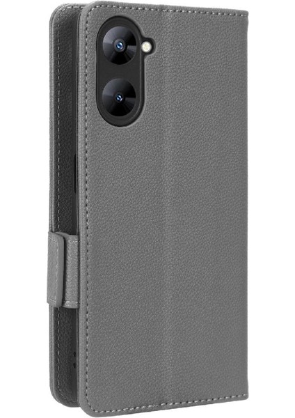 Realme V30/V30T Cüzdan Manyetik Yan Toka Pu Deri Kart Yuvaları Için Kılıf (Yurt Dışından) fırsatları