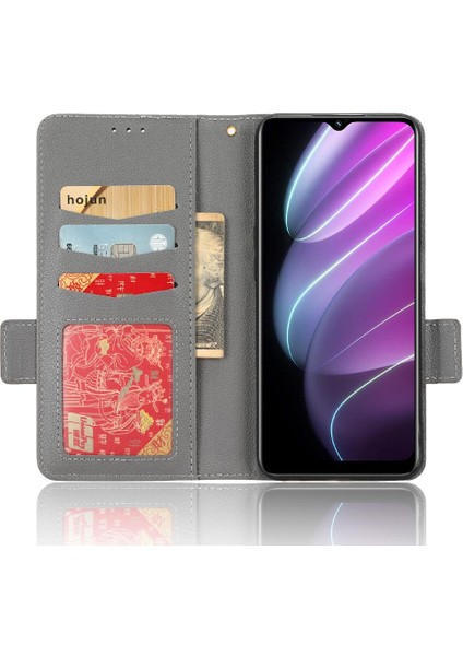 Realme V30/V30T Cüzdan Manyetik Yan Toka Pu Deri Kart Yuvaları Için Kılıf (Yurt Dışından) indirimleri