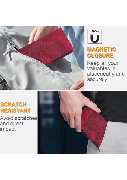 Motorola Kenar 50 Pro Için Flip Case Geometrik Desen Pu Deri Kapak Çevirin (Yurt Dışından)