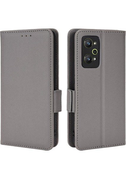 Realme Gt2 Pu Deri Yan Toka Kart Yuvaları Tutucu Cüzdan Için Kılıf (Yurt Dışından)