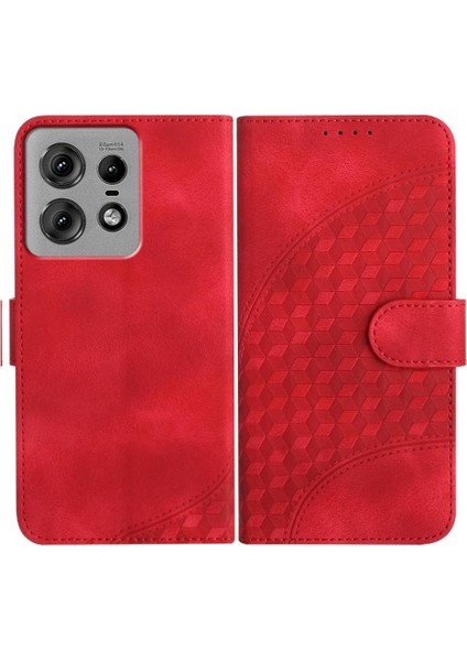 Motorola Kenar 50 Pro Için Flip Case Geometrik Desen Pu Deri Kapak Çevirin (Yurt Dışından)