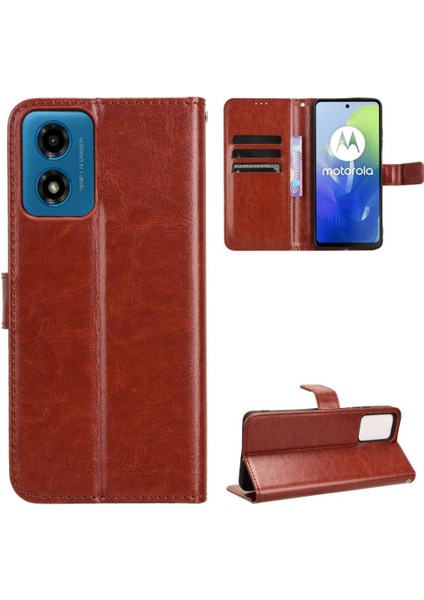 Motorola Moto G24/G24 Güç Kartı Tutucu Cüzdan Manyetik Kapak Çevirin (Yurt Dışından)