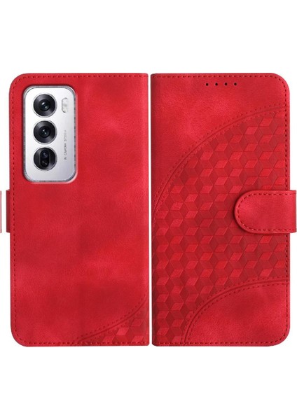 Oppo Flip 12 5g Geometrik Desen Flip Iş Pu Deri Için Flip Case (Yurt Dışından)
