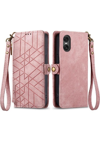 Sony Xperia 10 Vı Cüzdan Için Flip Case Basit Iş Darbeye Deri (Yurt Dışından)