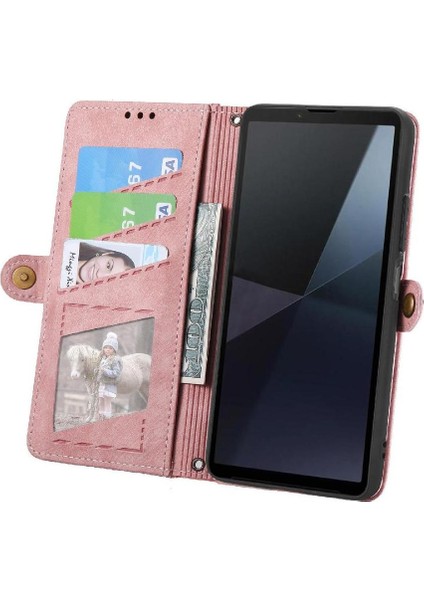 Sony Xperia 10 Vı Cüzdan Için Flip Case Basit Iş Darbeye Deri (Yurt Dışından) modelleri
