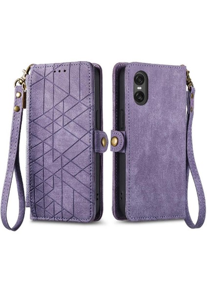 Sony Xperia 10 Vı Cüzdan Için Flip Case Basit Iş Darbeye Deri (Yurt Dışından)