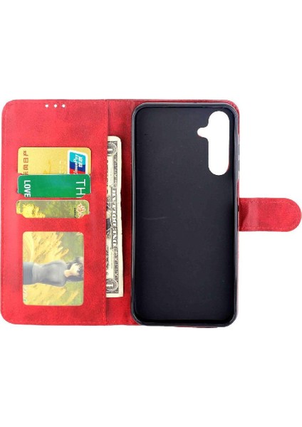 Samsung Galaxy A25 Pu Deri Kickstand Manyetik Kapatma Için Filp Durumda (Yurt Dışından) modelleri