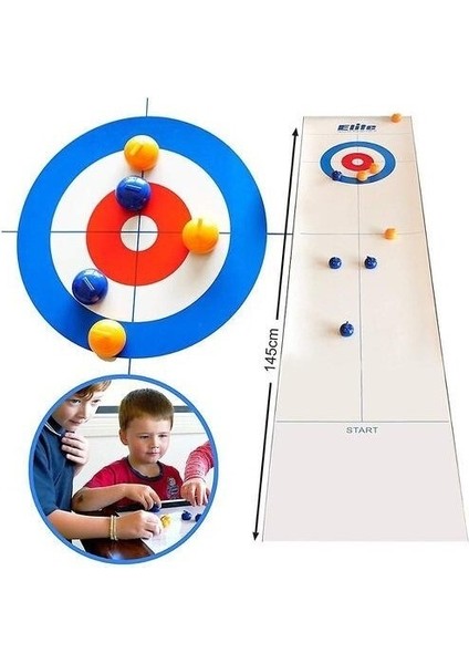 Masa Curling Topu Masa Curling Oyunu Kompakt Curling Aile Oyunları Soğuk Su Sürahi Top Bowing Top Dropship (Yurt Dışından)