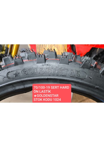 Golden Star Goldenstar 70/100-19 Sert Hard Ön Lastik XF57. Enduro Cross. Kuba Black Cat Ön Lastik. Stok Kodu 1024