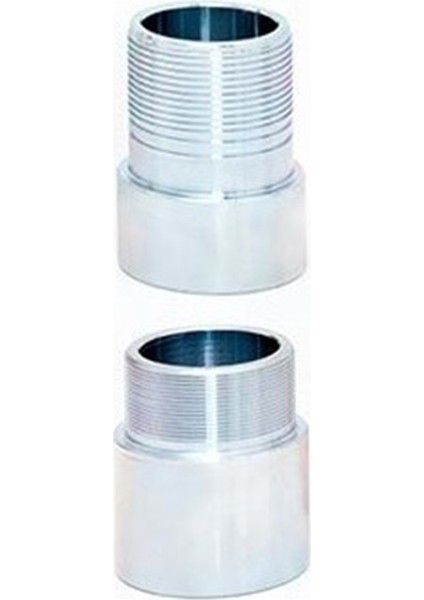 2'' Pvc Kolon Borusu Çelik Çekme Alt ve Üst Galvanizli Adaptör