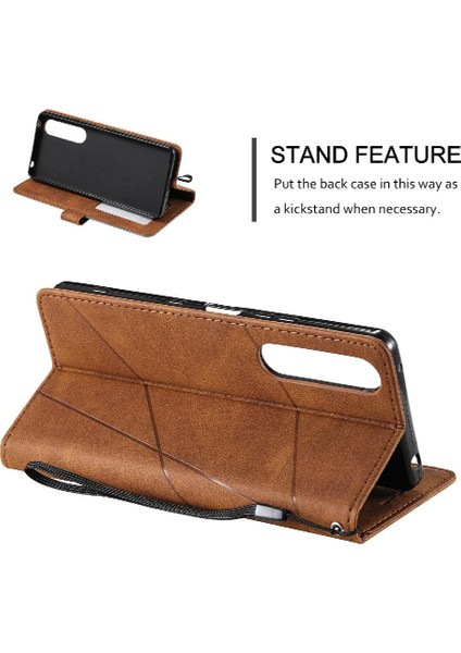 Sony Xperia 1 Iıı Pu Deri Darbeye Dayanıklı Manyetik Kart Tutucu Flip Case (Yurt Dışından) modelleri